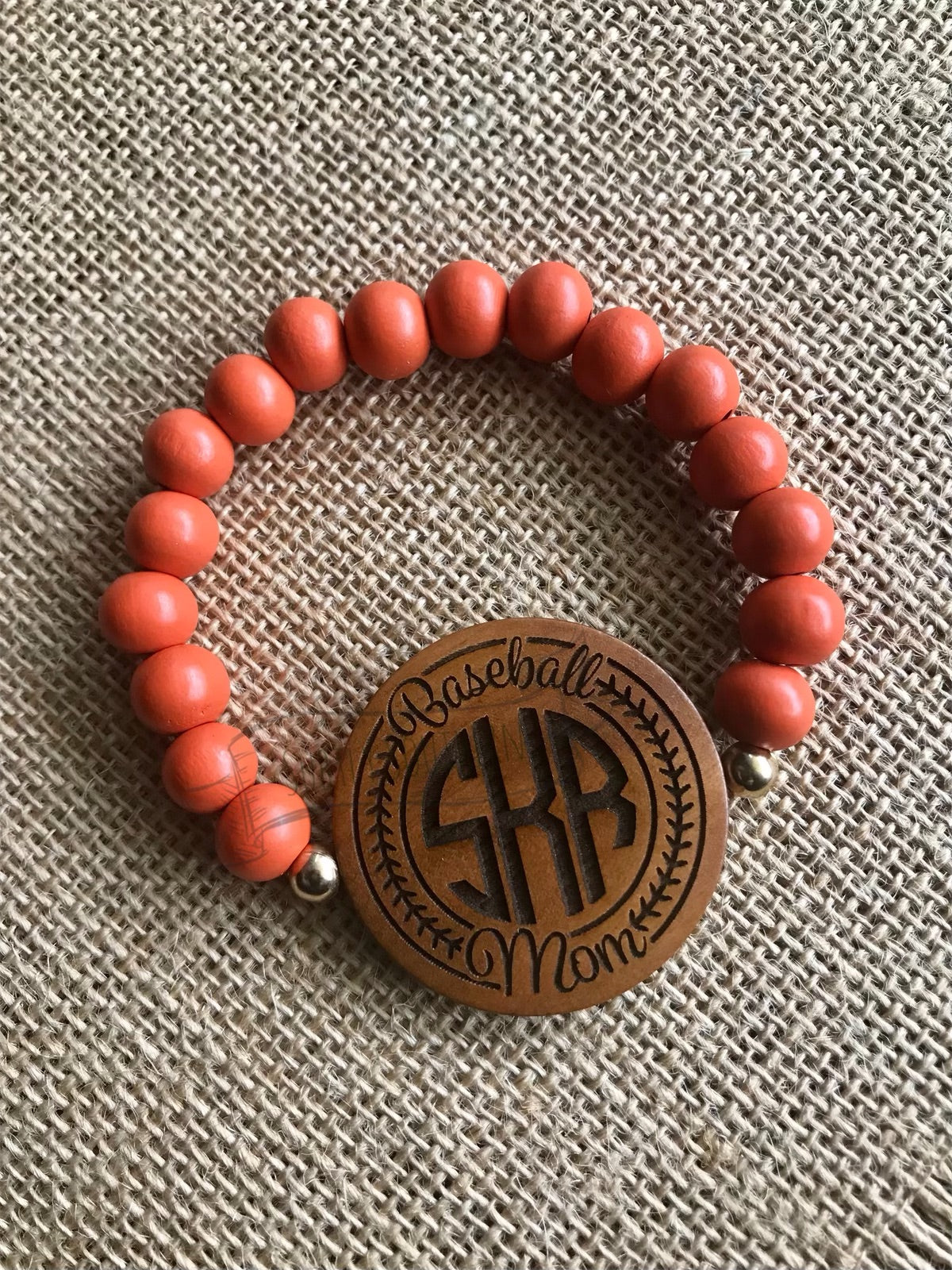 Personalized Wooden Pendant Bracelet