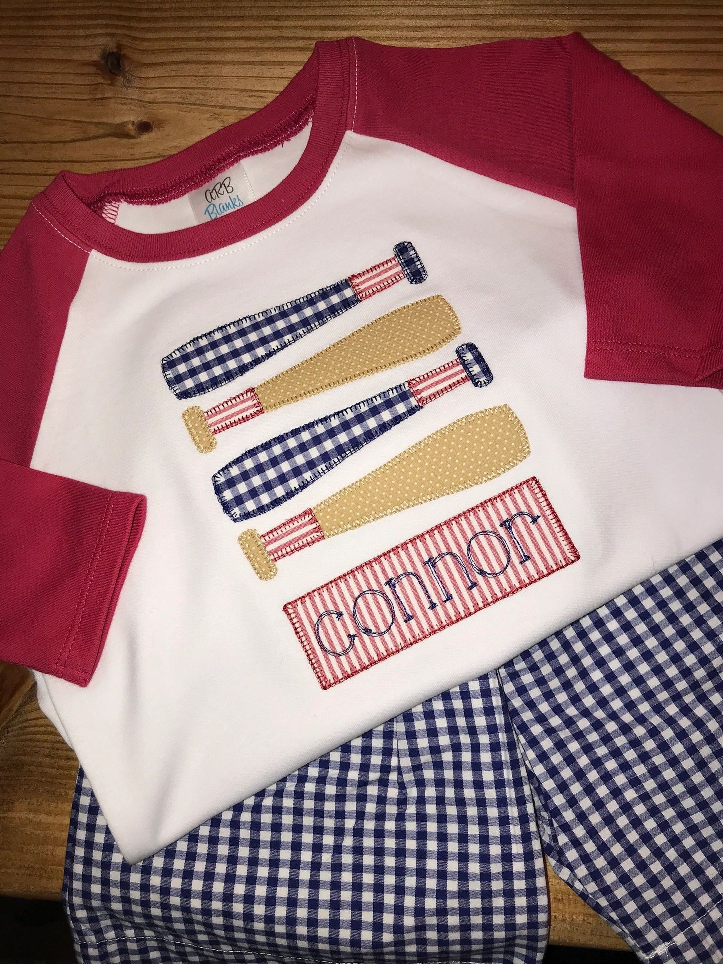 Baseball Bat Bunch Appliqué Shirt