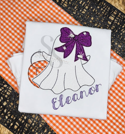 Ghost with Hair Bow Shirt