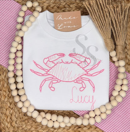 Simple Scribble Crab Shirt