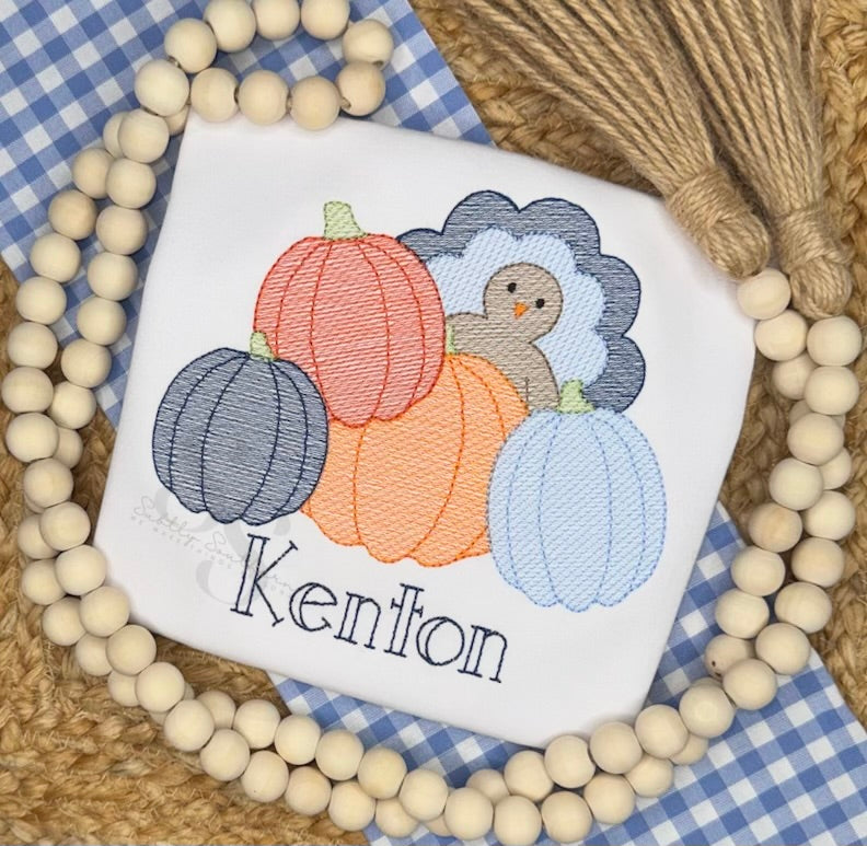 Sweet Turkey with Pumpkins Shirt