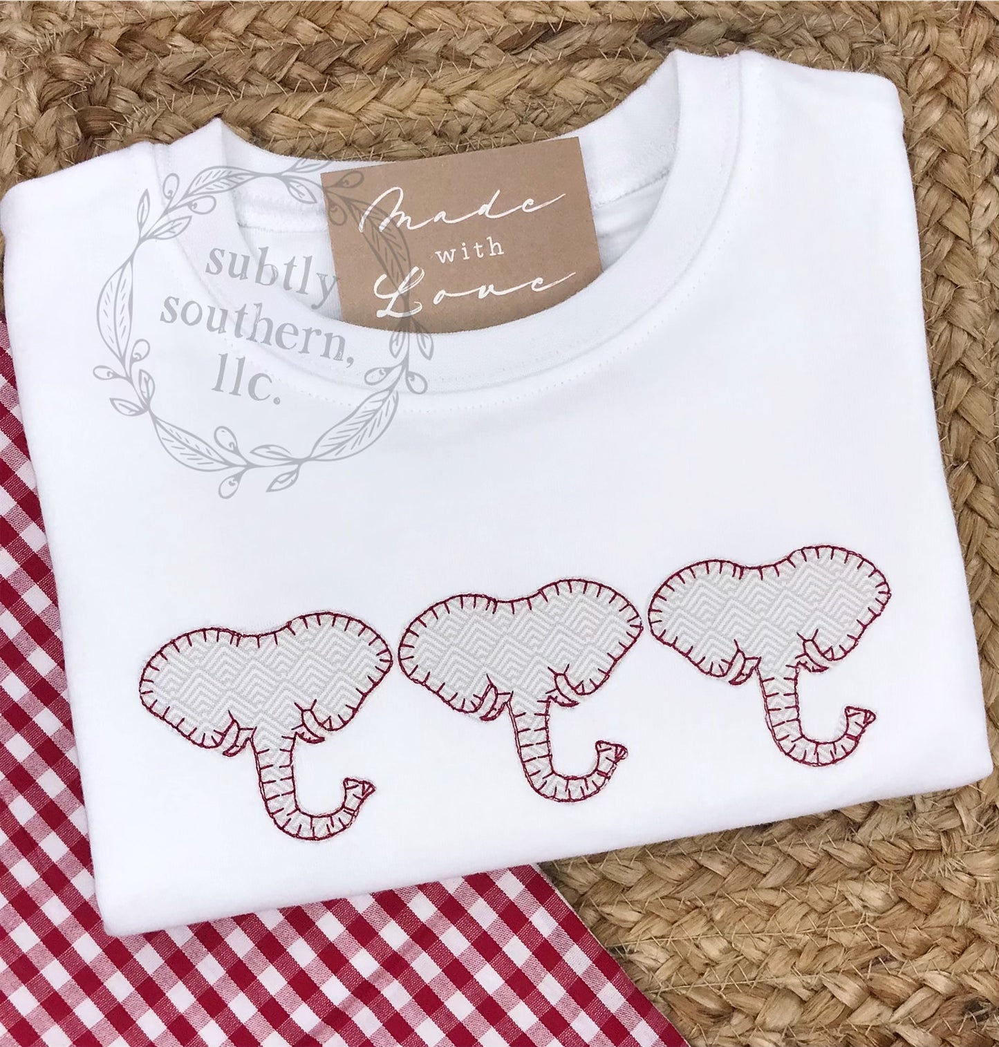 Ready to ship! Size 12m - Elephant Head Trio Long Sleeve Shirt