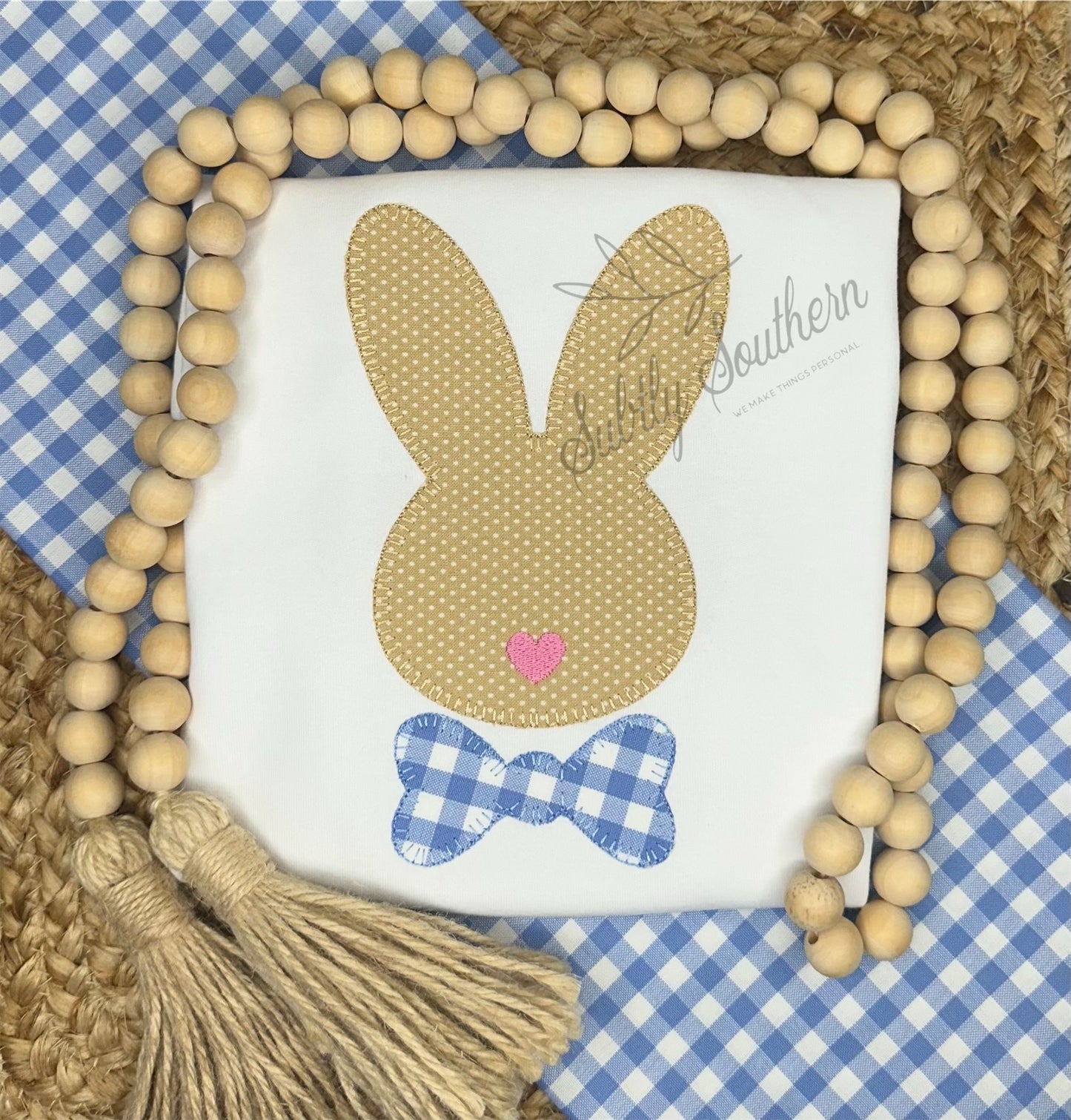 Ready to ship! Size 18m - Simple Bow Tie Bunny Shirt