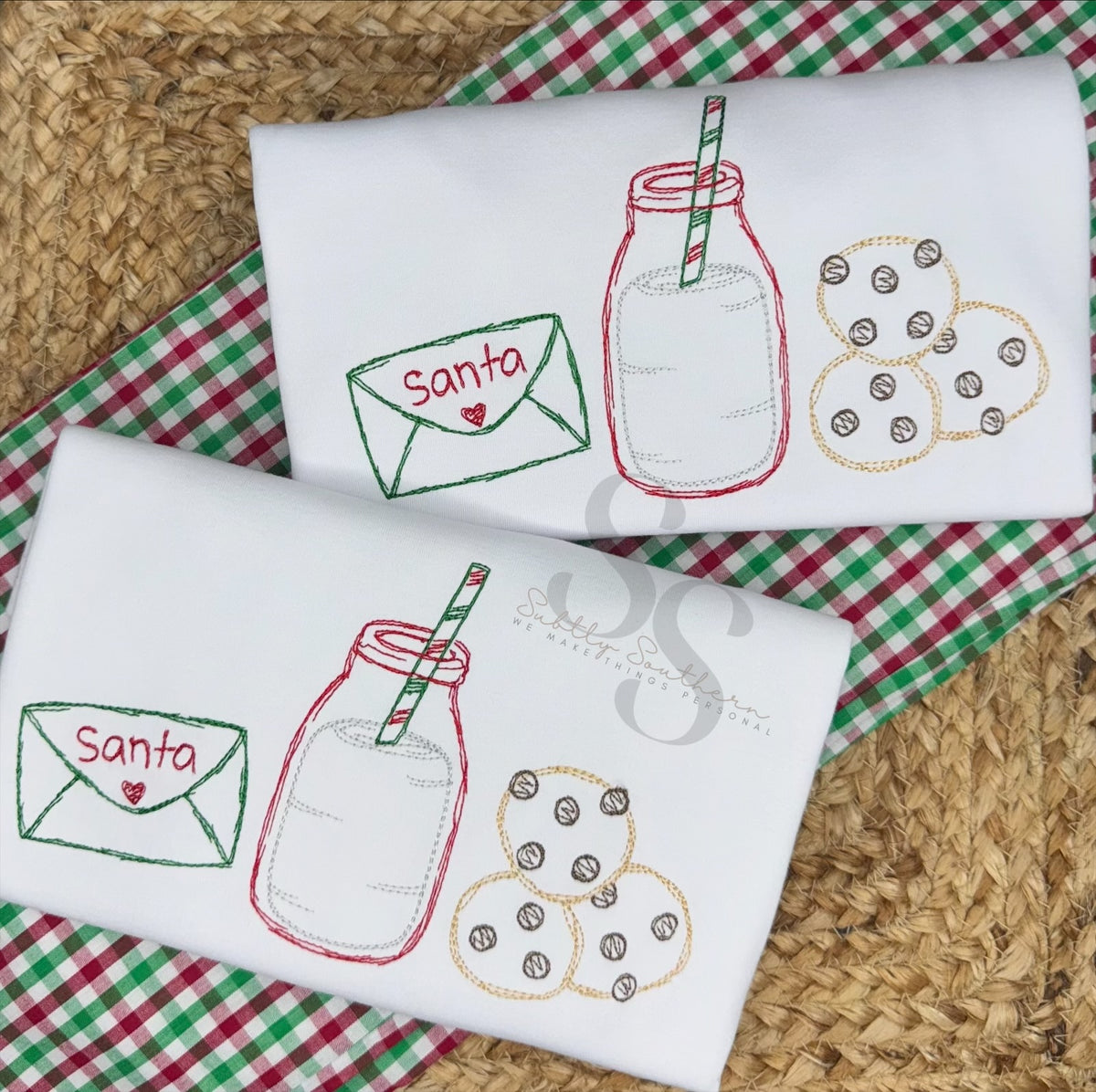 Santa Letter, Milk, and Cookies Shirt