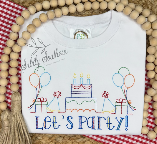 Birthday Party Fun Line Shirt