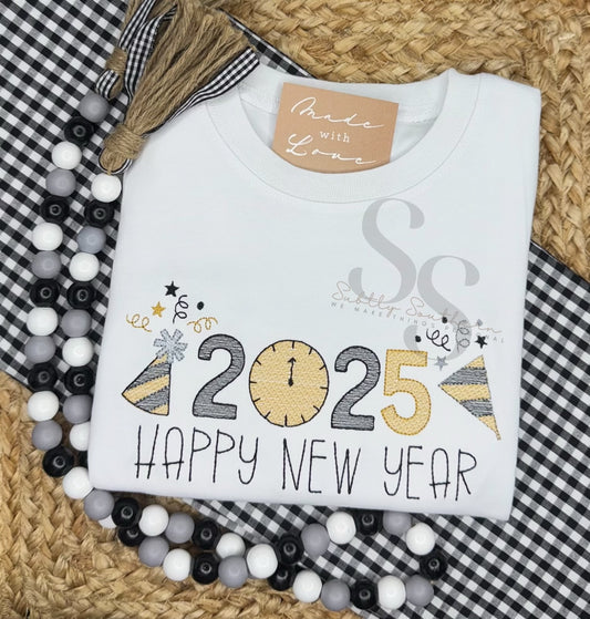 Ready to ship! Size 4T - 2025 Happy New Year Shirt