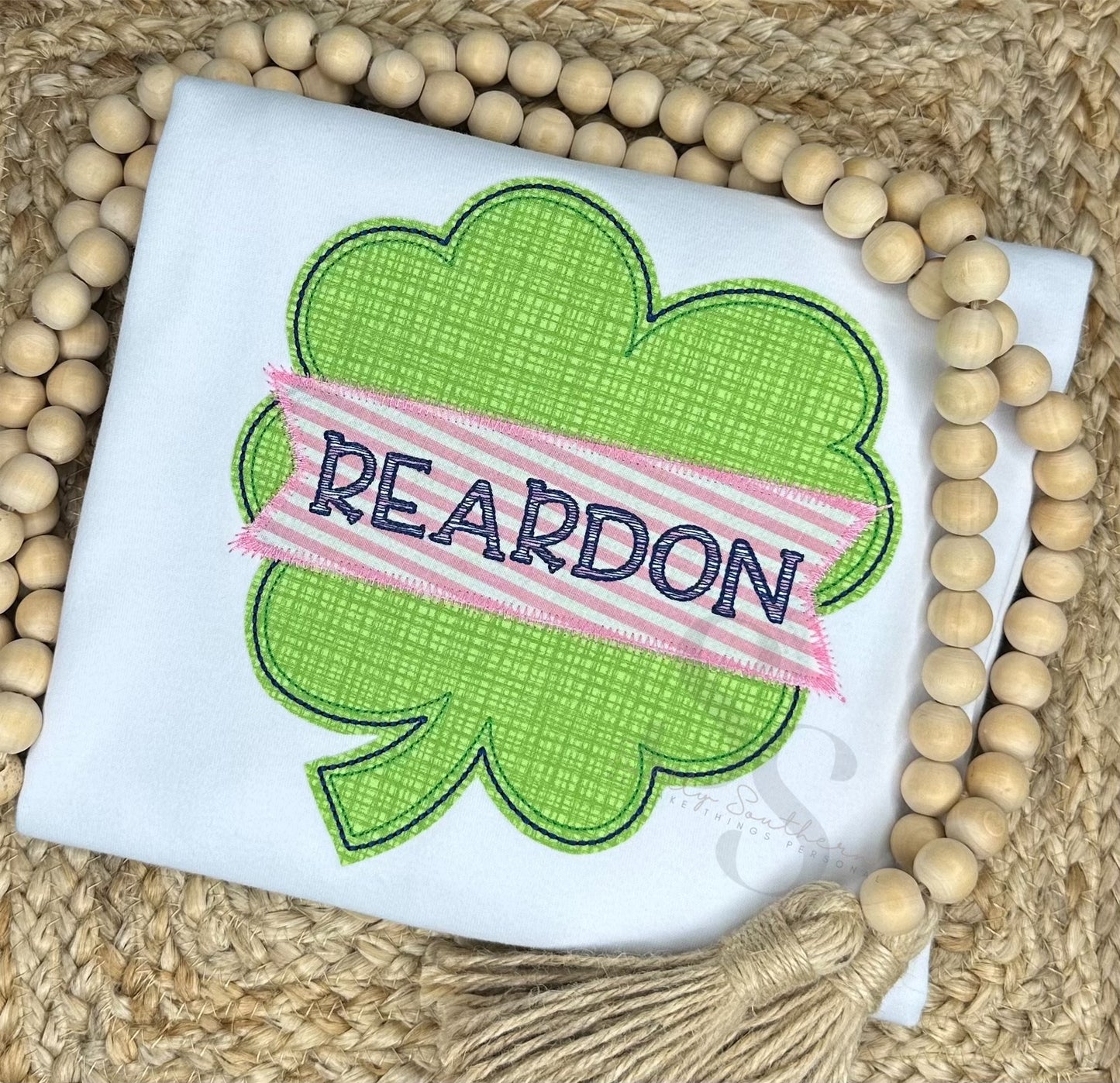 St. Patrick's Day Shamrock with Name Banner