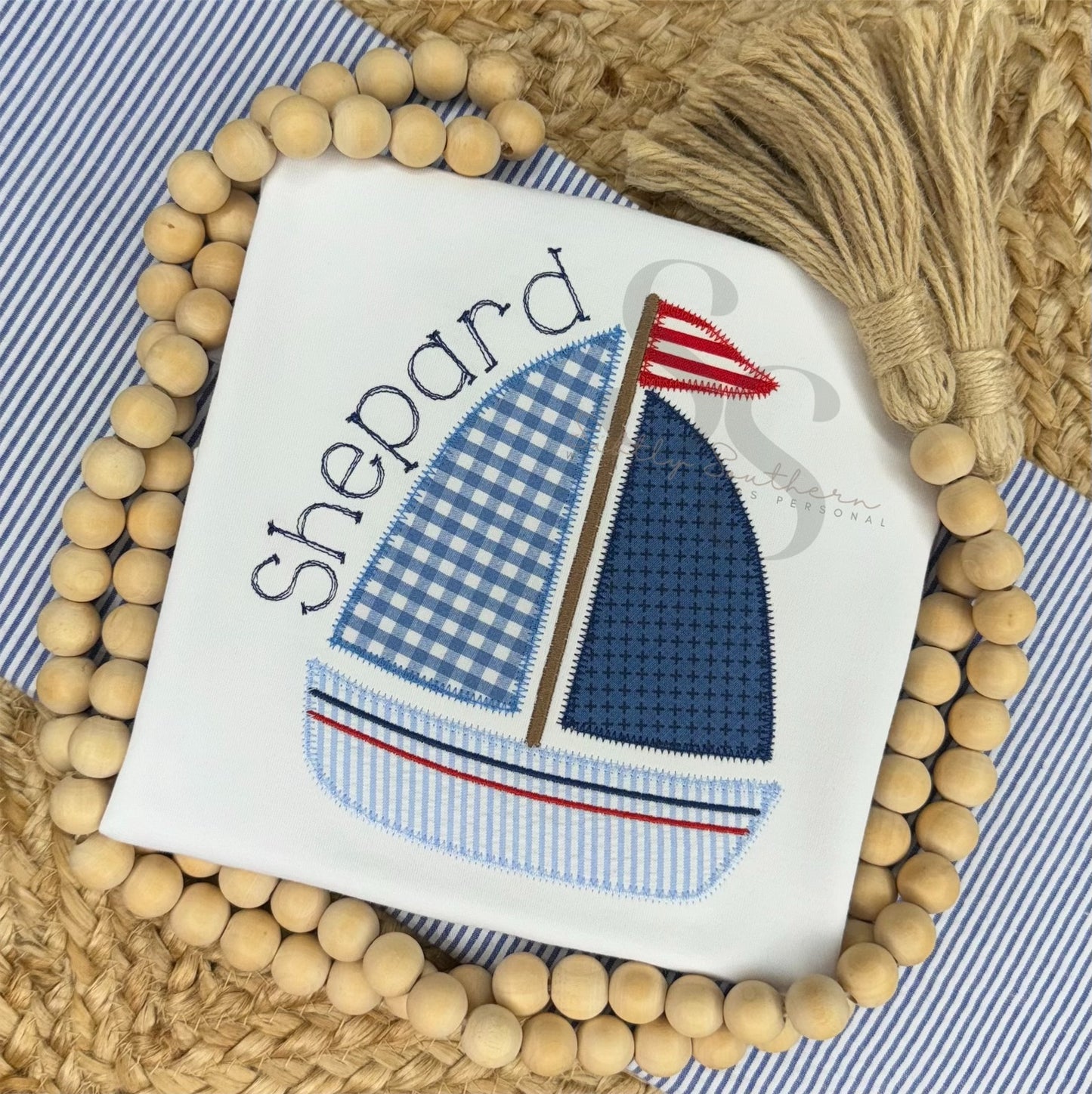 Sweet Sailboat Appliqué Shirt