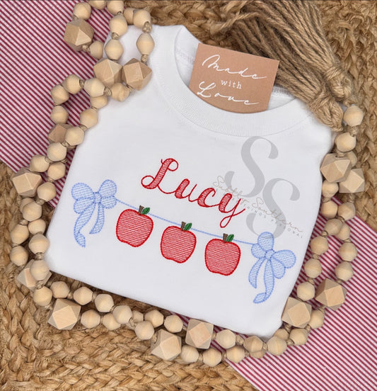 Apple Banner with Bows Shirt