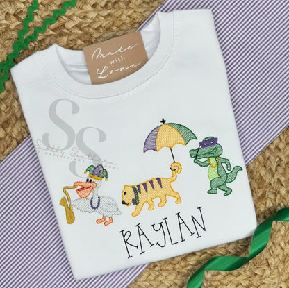Mardi Gras Animal Trio Shirt