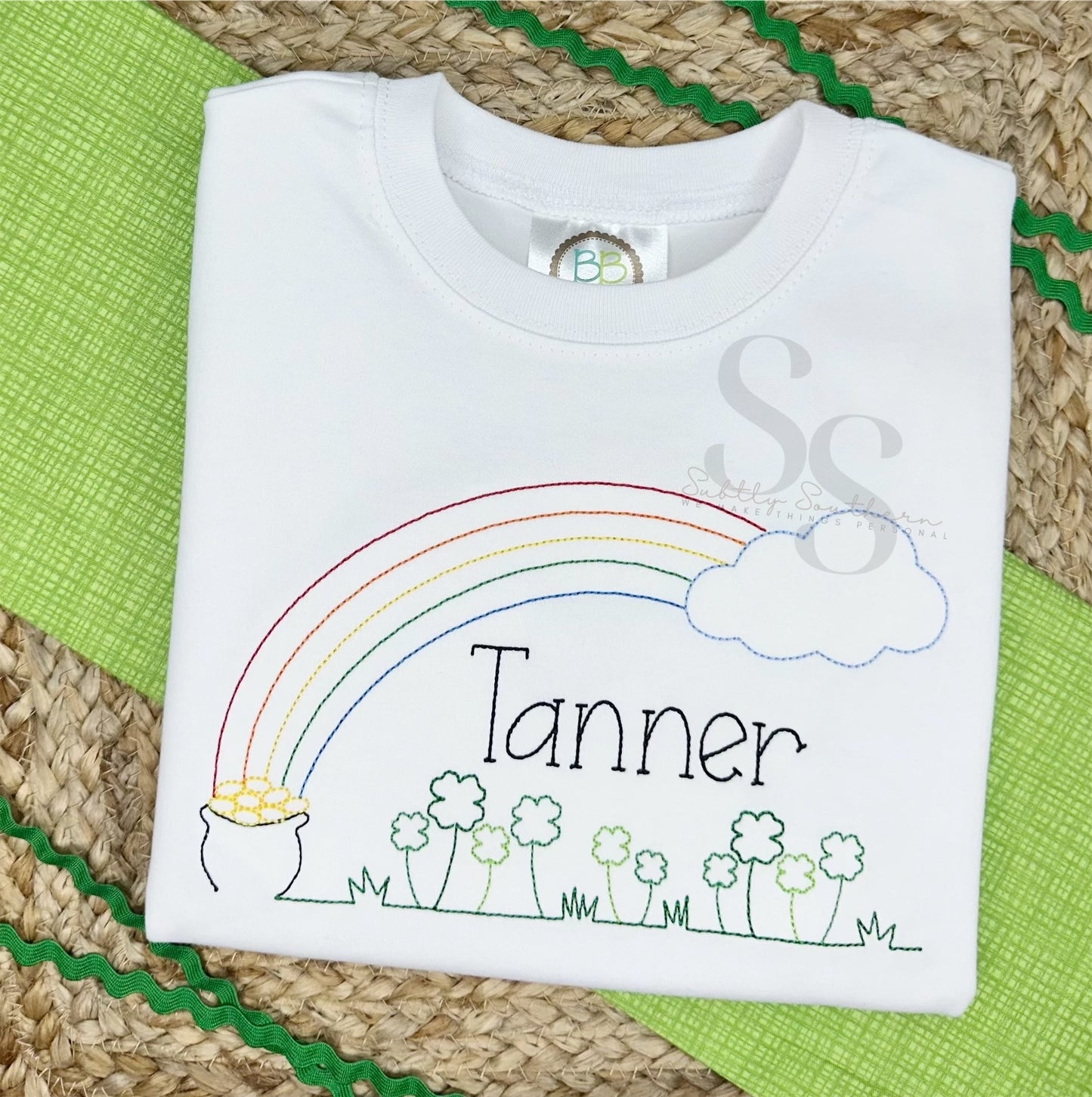 St. Patrick's Day Rainbow Line Shirt
