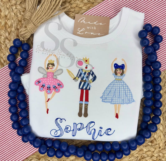 Nutcracker Ballet Trio Appliqué Shirt