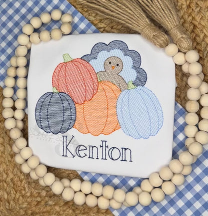 Sweet Turkey with Pumpkins Shirt