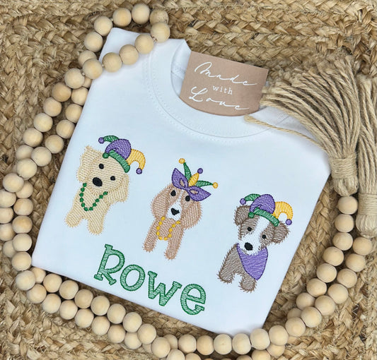 Mardi Gras Puppy Trio Shirt