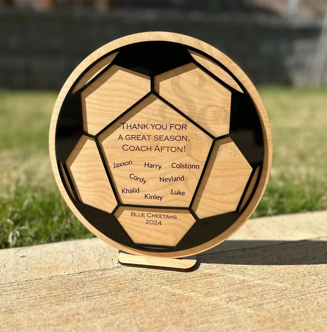 Soccer Ball Personalized Plaque