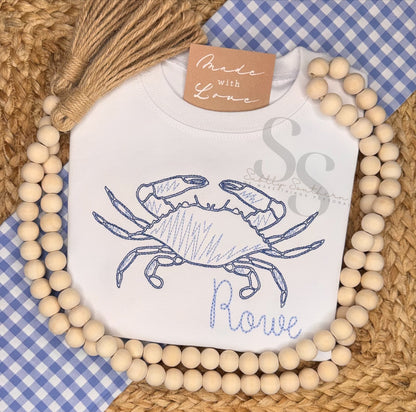 Simple Scribble Crab Shirt