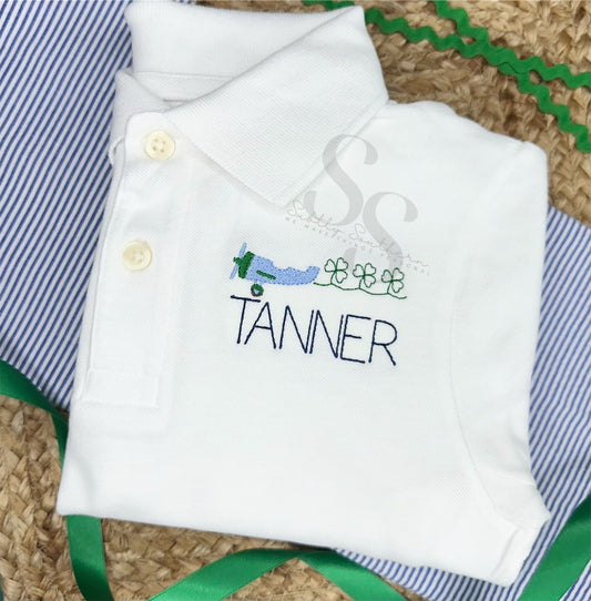 Mini Shamrock Plane Polo Shirt