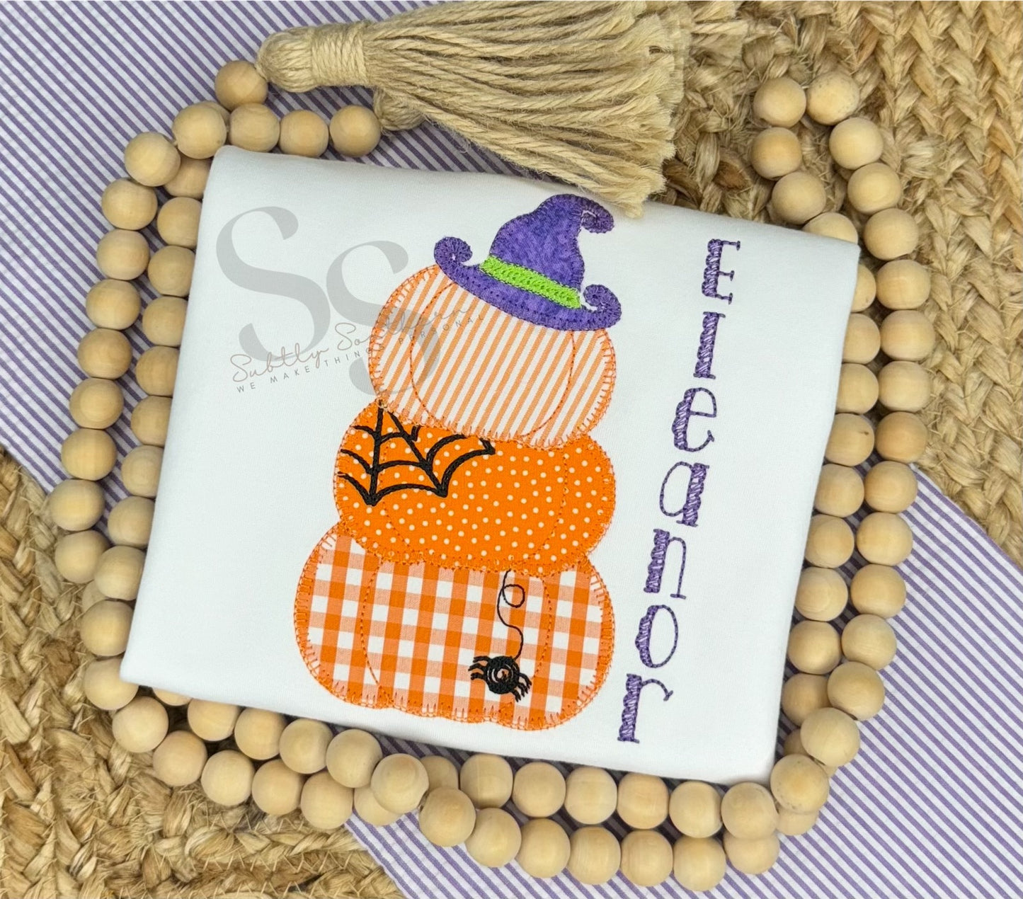 Halloween Witch Pumpkin Stack Shirt