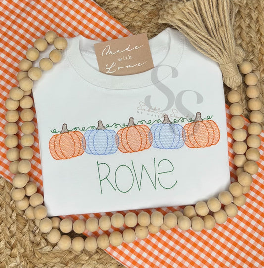 Overlapping Pumpkin Line Shirt