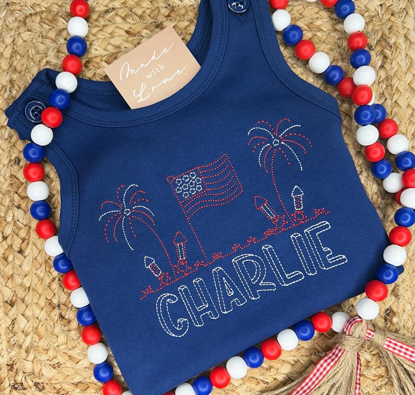 Patriotic Line Design Shirt