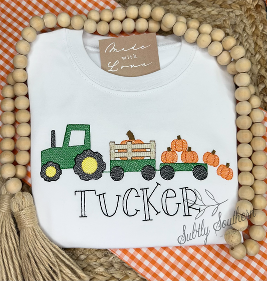 Pumpkin Tractor Shirt