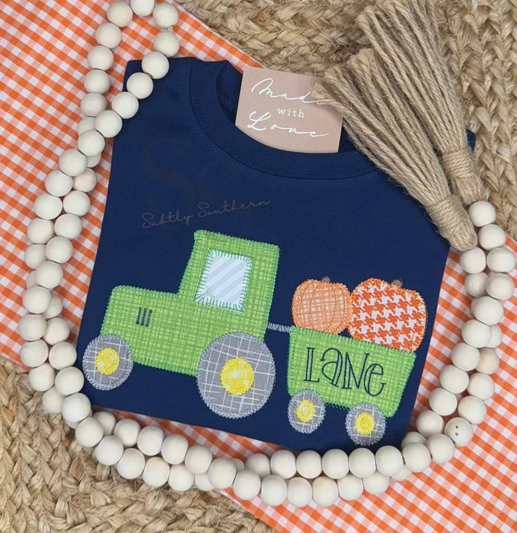 Simple Pumpkin Tractor Shirt