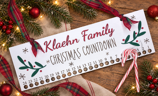 Candy Cane Christmas Countdown Board