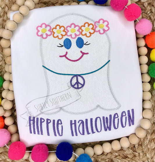 Ready to ship! Size 3T - Hippie Halloween Ruffle Shirt