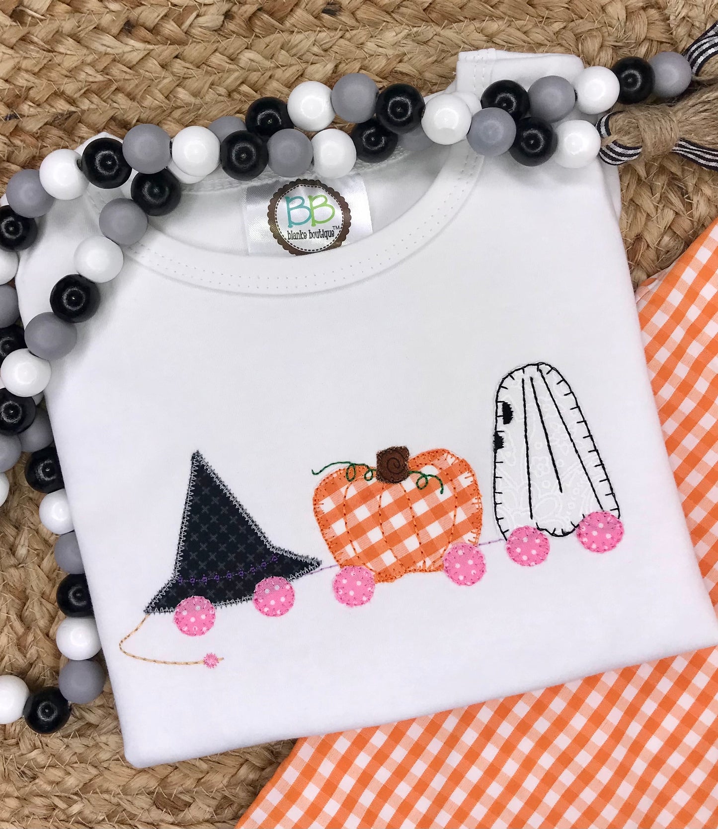Ready to ship! Size 2T - Little Halloween Pull Toy Ruffle Shirt