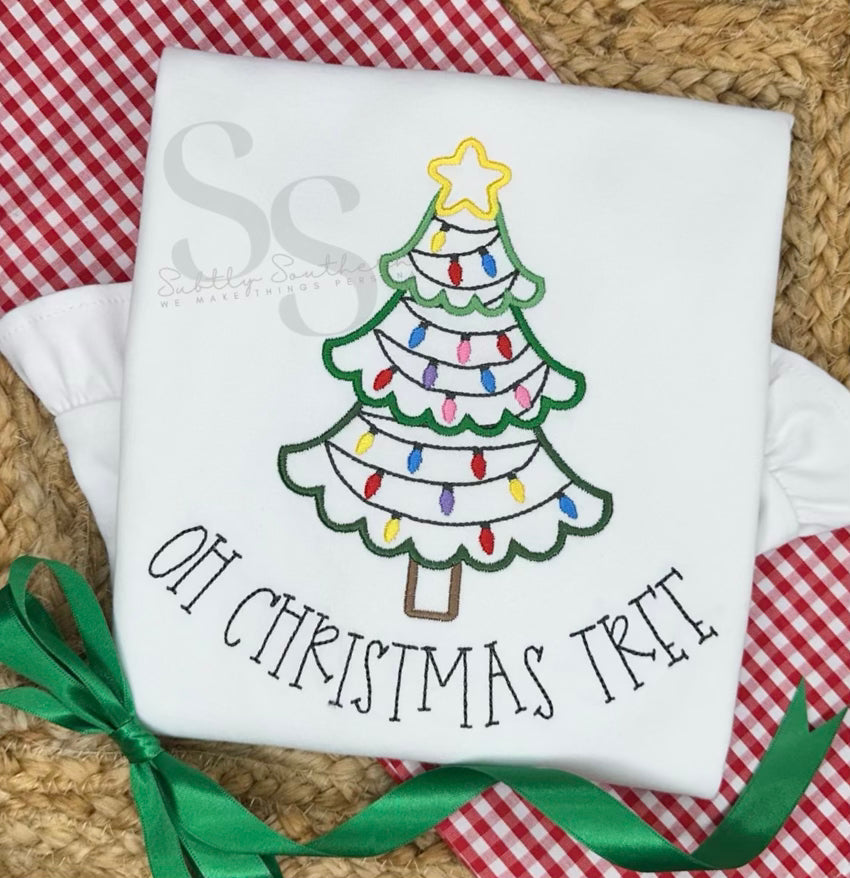 Scalloped Christmas Tree Shirt