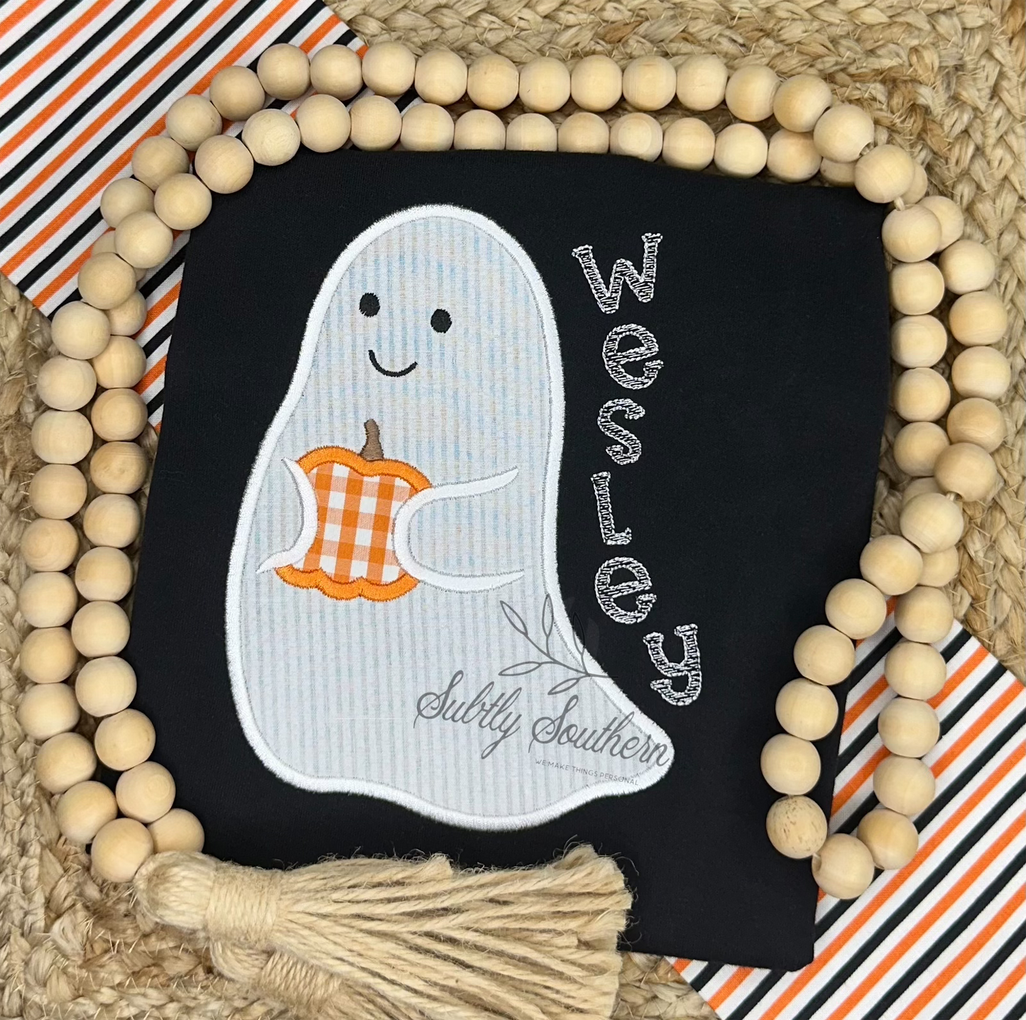 Ghost with Pumpkin Shirt
