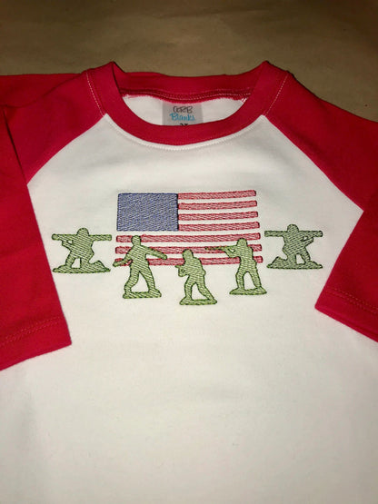 American Flag Soldiers Shirt