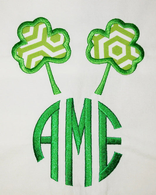 St. Patrick's Day Shamrock Antenna Appliqué Shirt