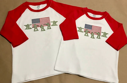 American Flag Soldiers Shirt