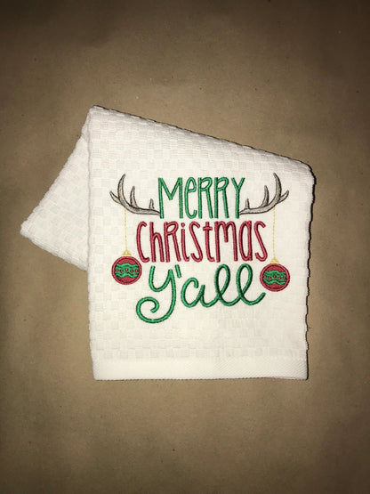 Merry Christmas Y'all Towel
