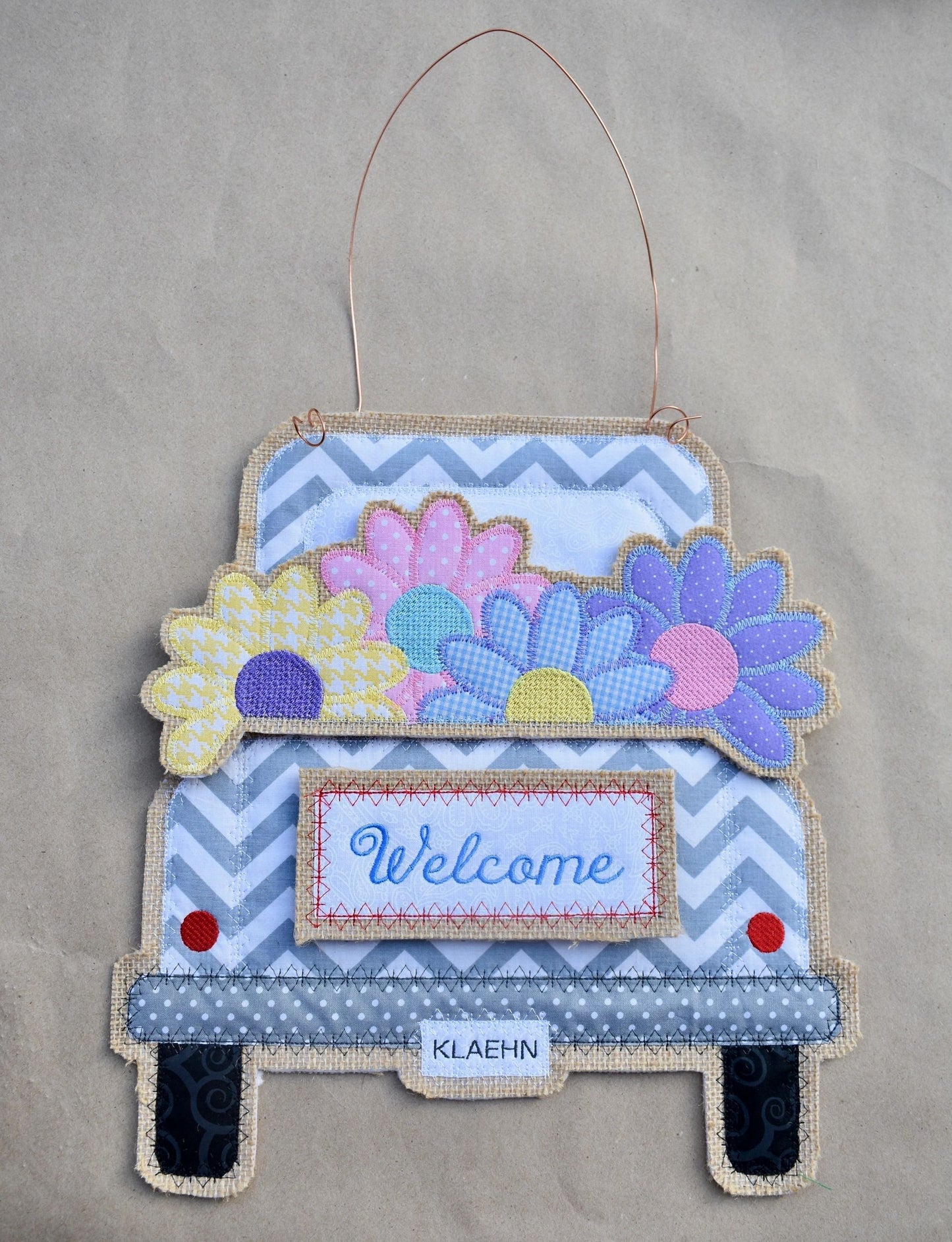 Personalized Truck Door Hanger with Interchangeable Tabs