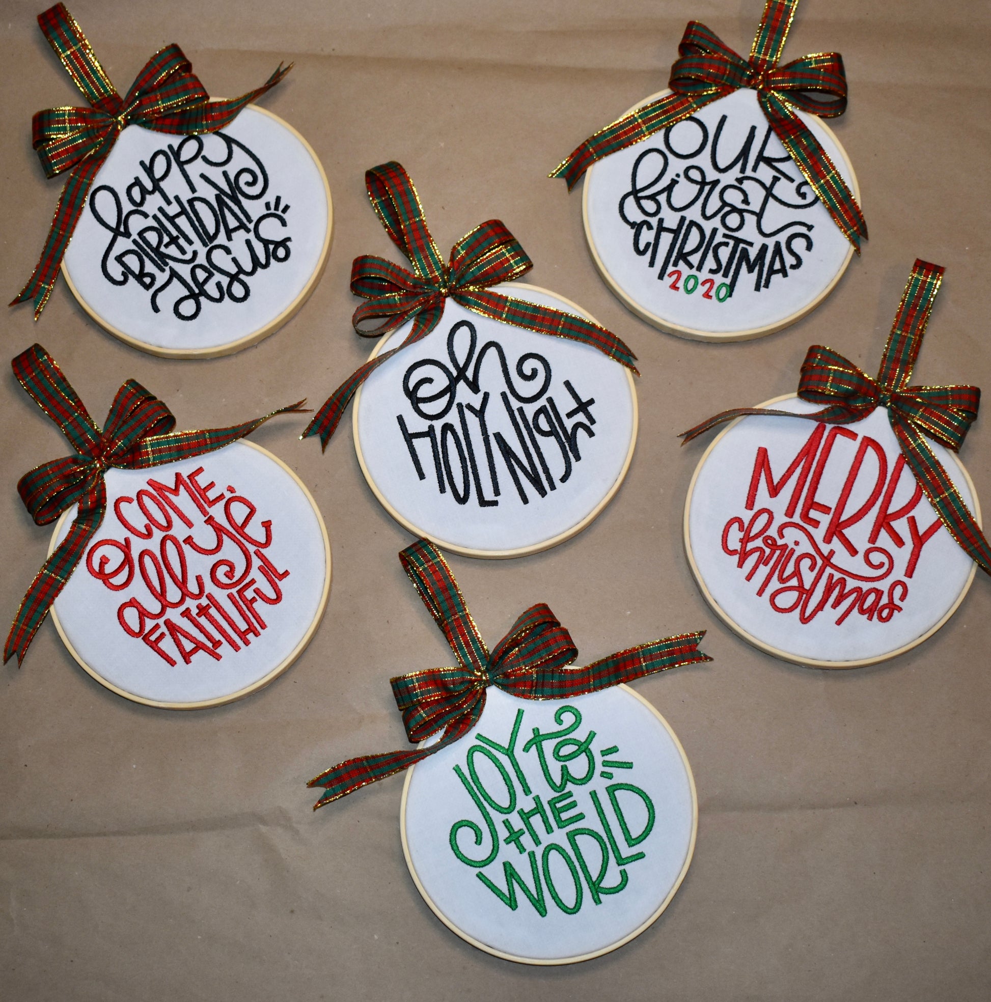 Gifts Hoop Ornaments - Cotton and Joy