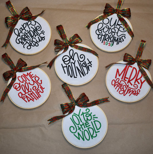 Simple Sayings Christmas Ornaments