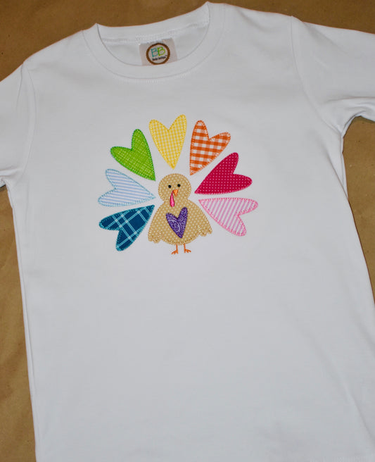 Heart Turkey Appliqué Shirt
