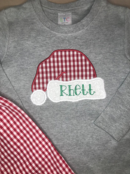 Santa Hat Appliqué Shirt