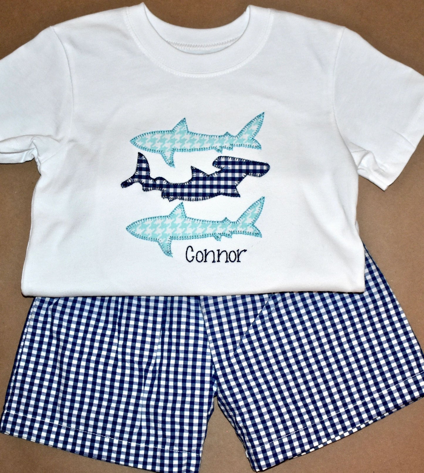 Shark Trio Appliqué Shirt