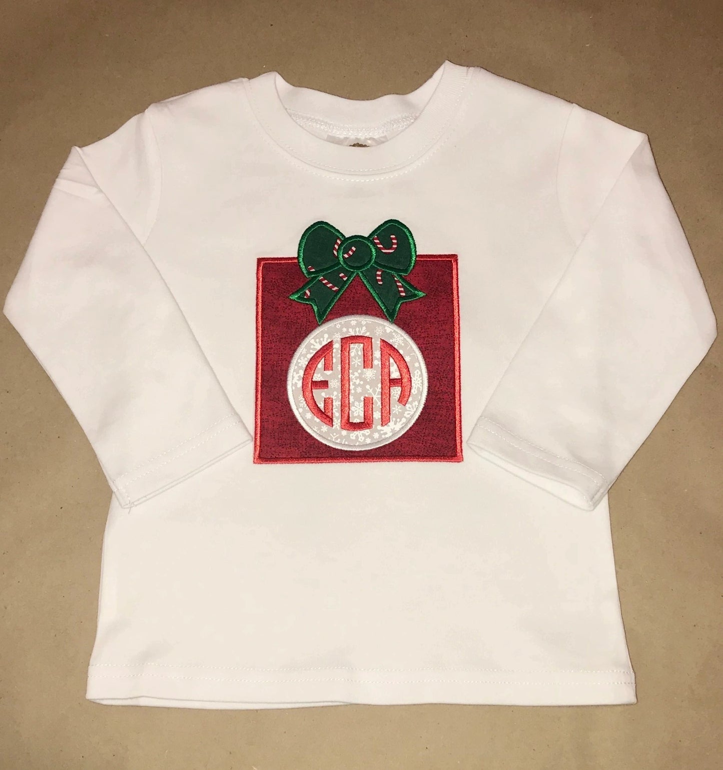 Wrapped Gift Monogrammed Appliqué