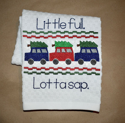 Three Little Christmas SUVs Faux Smock