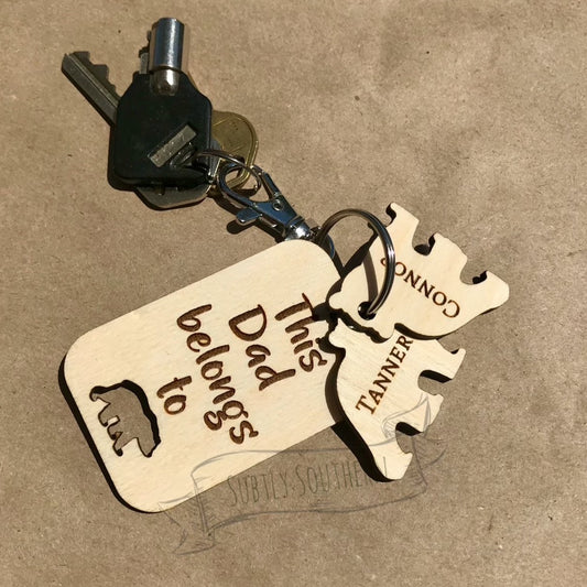 This Mom/Dad Belongs to Bears Keychain