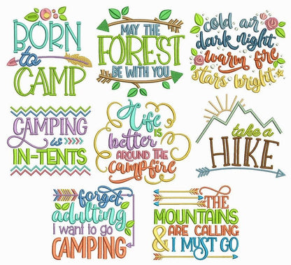 Camping Word Art