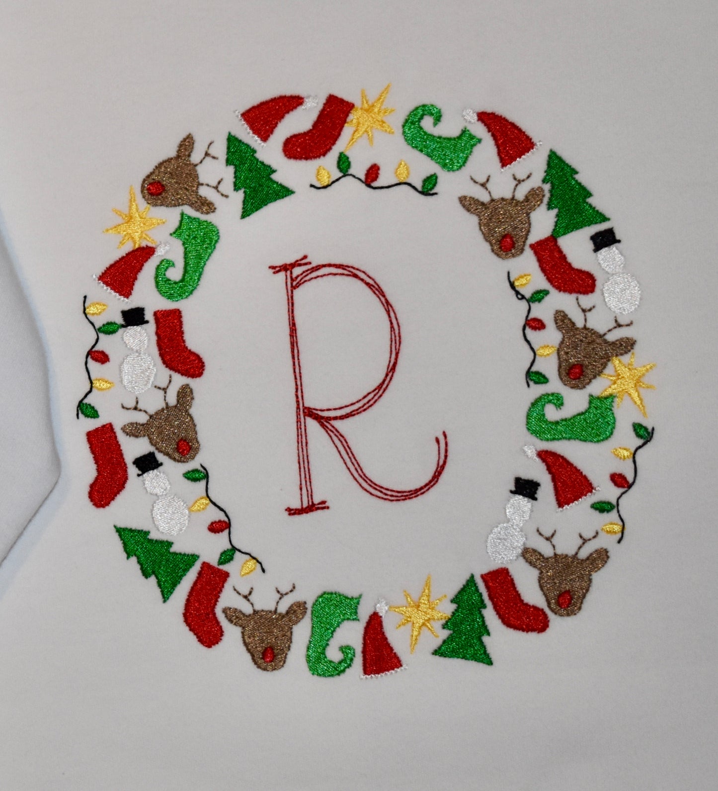 Christmas Alphabet or Monogram Frame Shirt