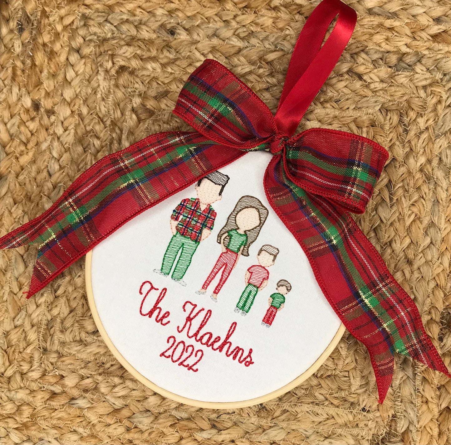 Monogrammed Family Christmas Ornament