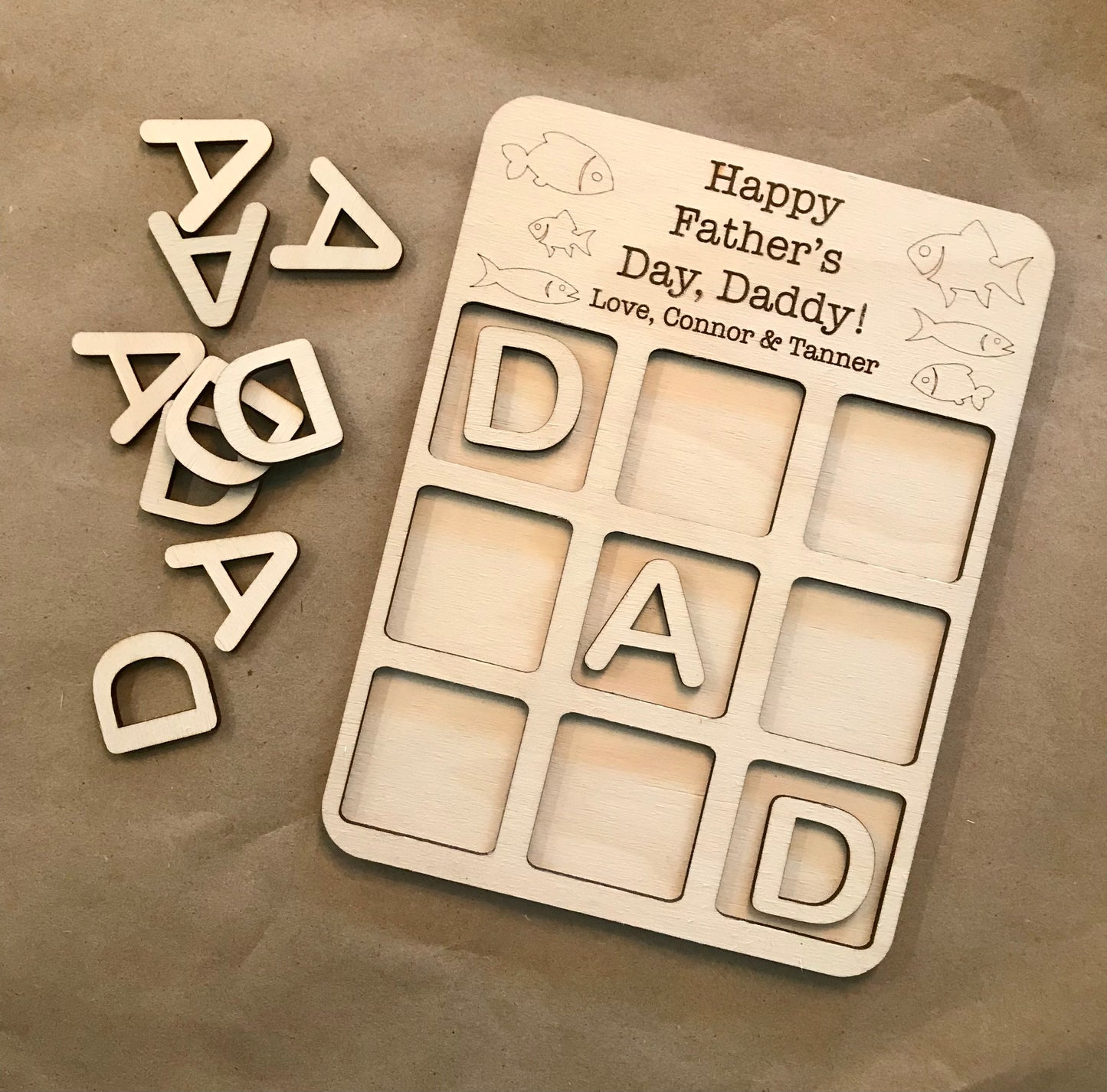 DAD Tic Tac Toe Board