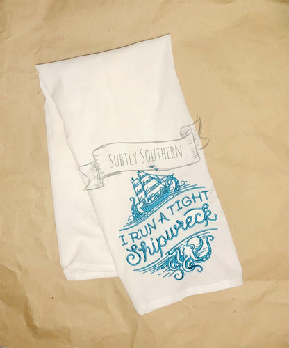 Tight Shipwreck Kitchen Towel