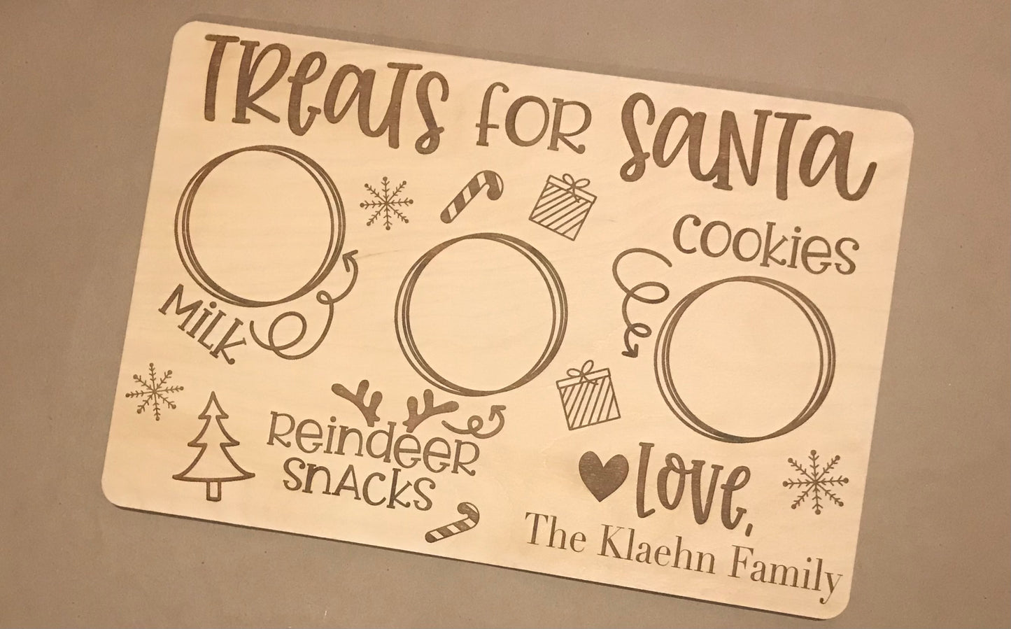 Personalized Treats for Santa Tray